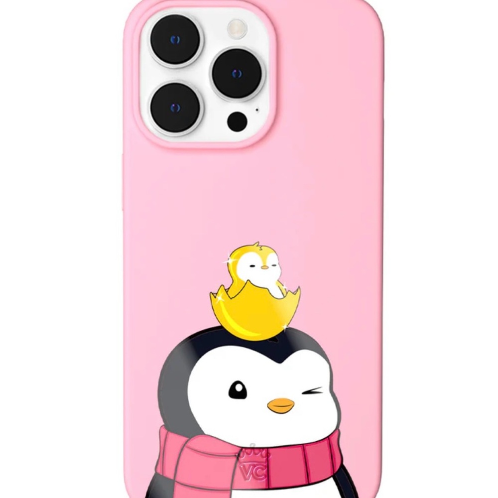 Pudgy Pink Penguin iPhone 14pro Case